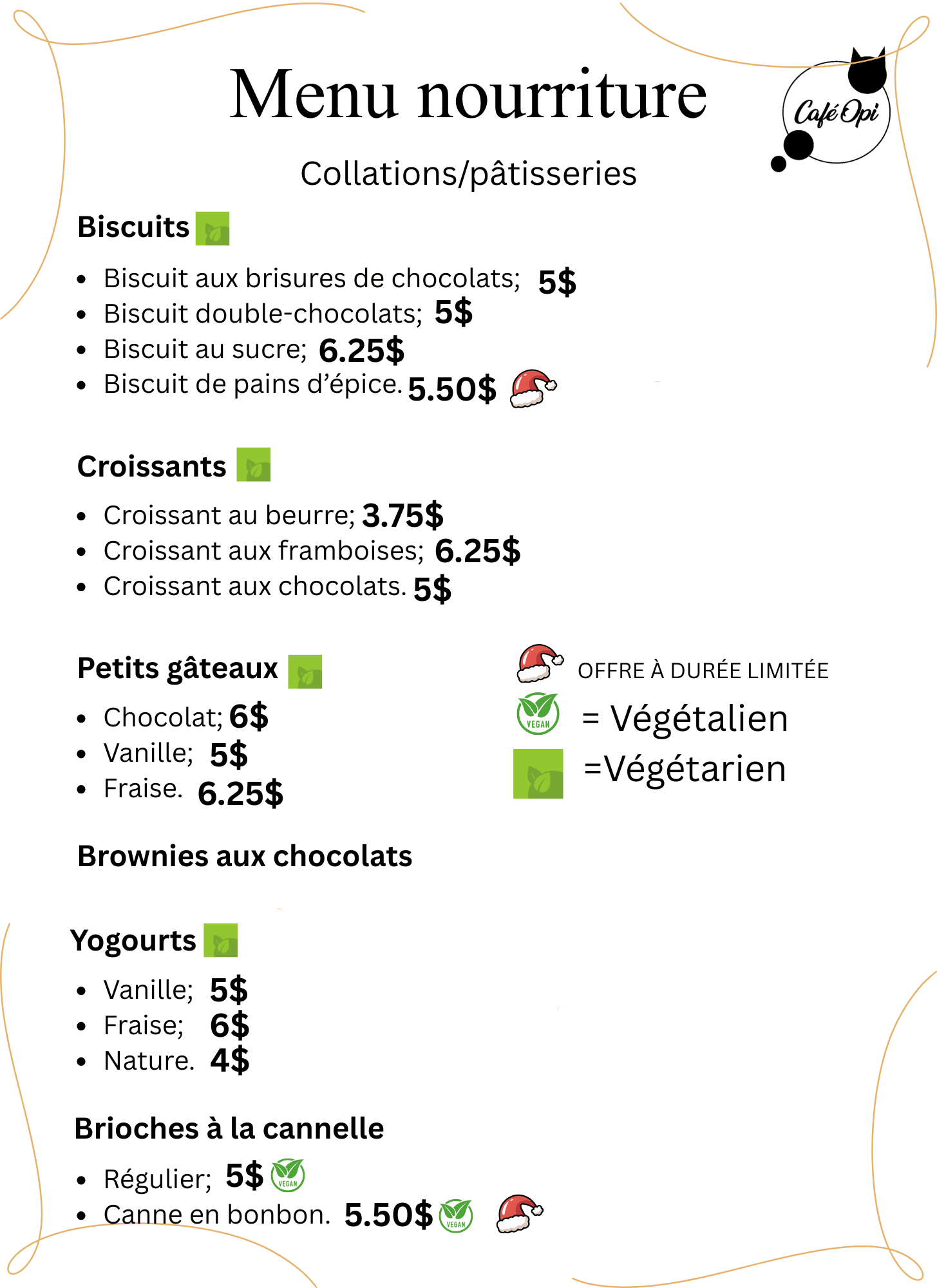Image de nos pâtisseries et desserts disponibles