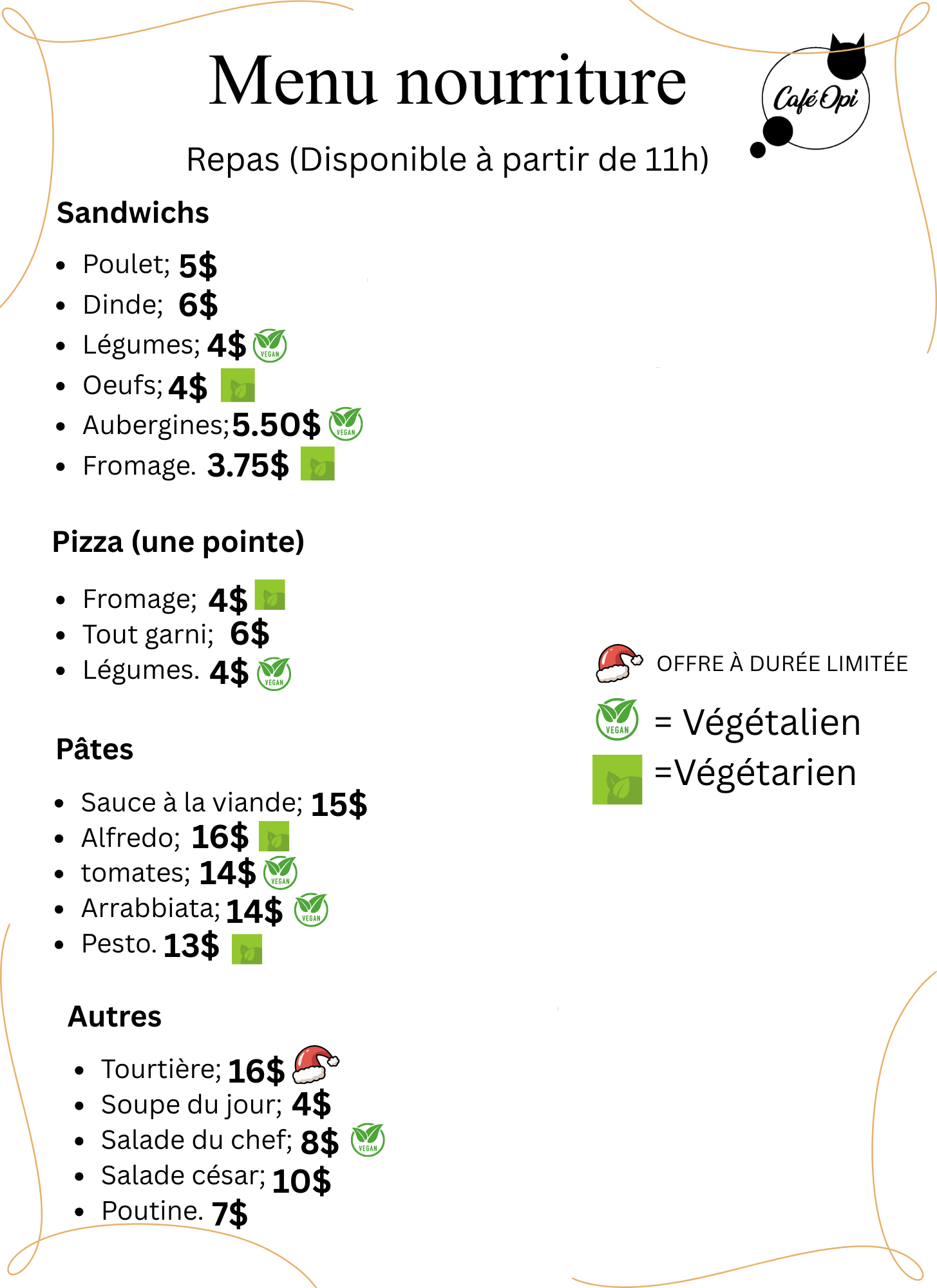 Image de nos repas disponibles