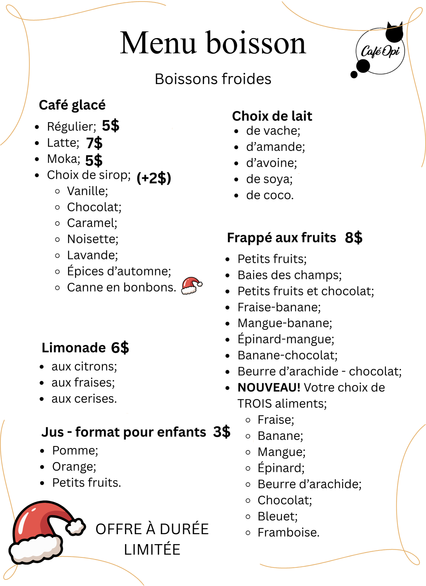 Image de nos boissons froides