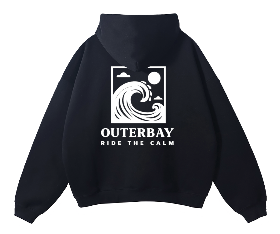 Hoodie noir Outerbay dos