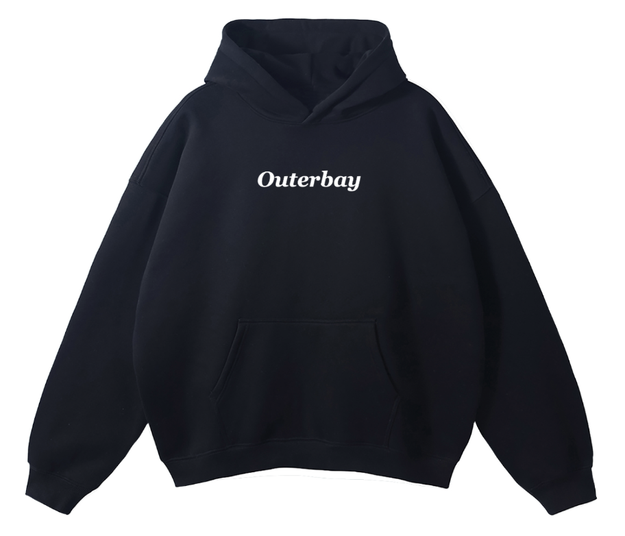 Hoodie noir Outerbay devant