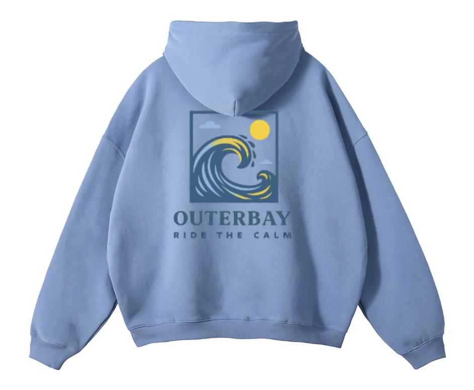 Hoodie bleu Outerbay dos