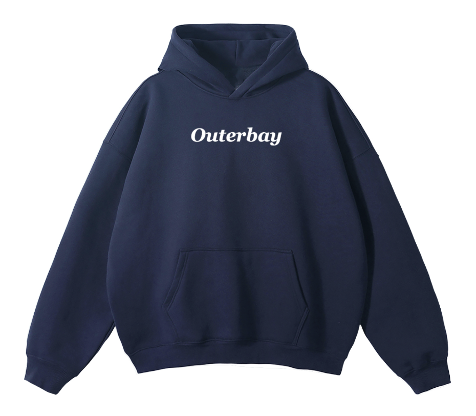 Hoodie navy Outerbay devant